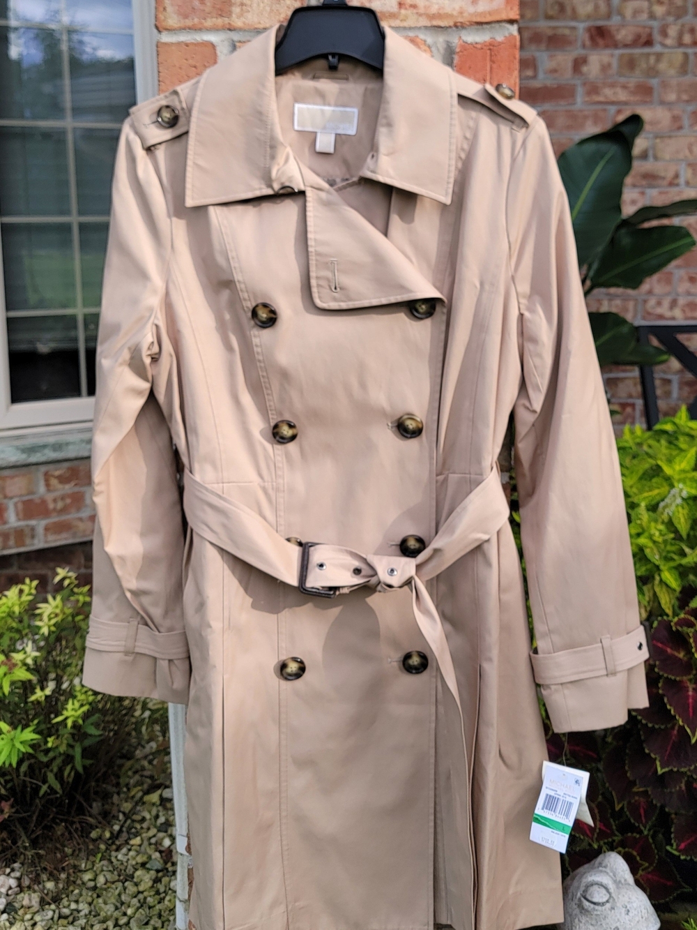 MICHAEL Michael Kors Classic Tan Double-Breasted Belted Trench Coat